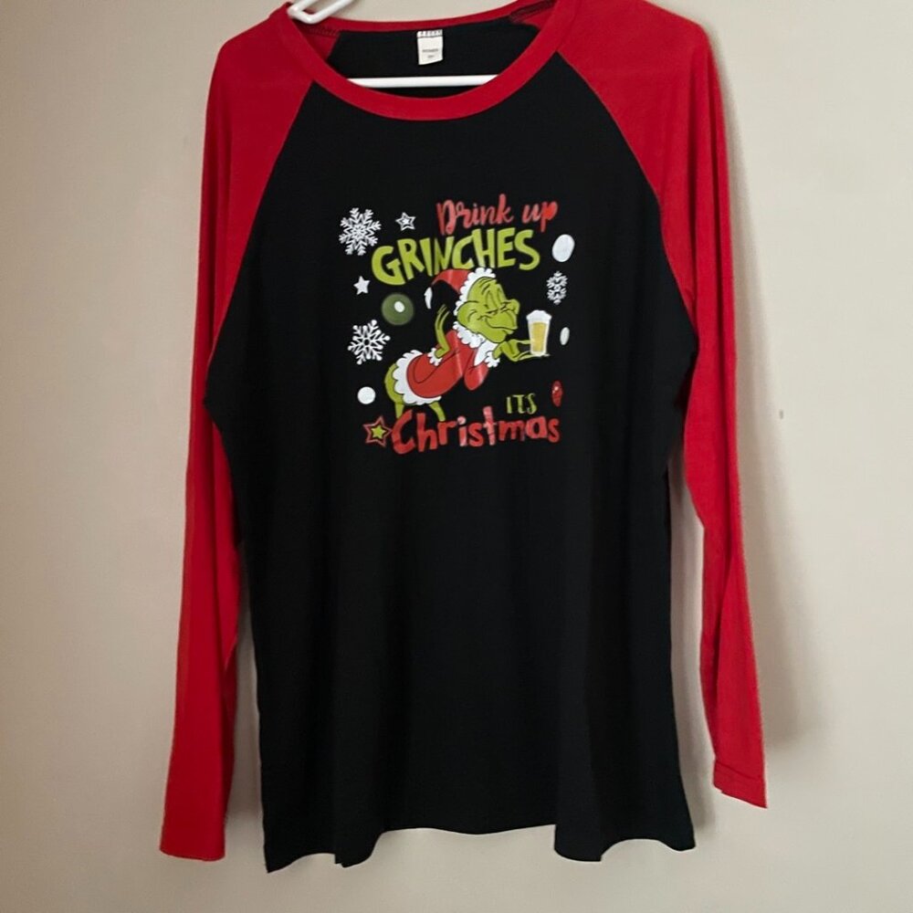 Women’s “Drink Up Grinches, It’s Christmas”  Long Sleeve Top